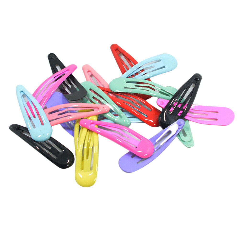 20pcs Cute Snap Hair Clips Metal Cute No Slip Barrettes Hair Pins for Girls