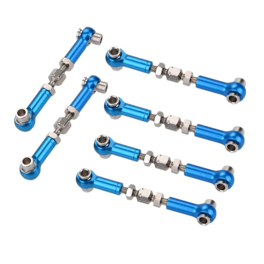 Machined Metal Front Rear Adjustable RC Turnbuckles Pull Rod for 1/12 &
