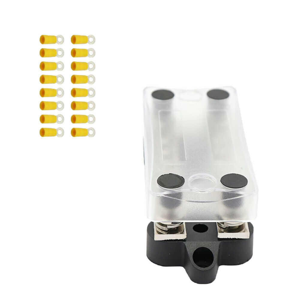 Boat 100A Dual Row Bus Bar Distribution Block with 16 Terminals