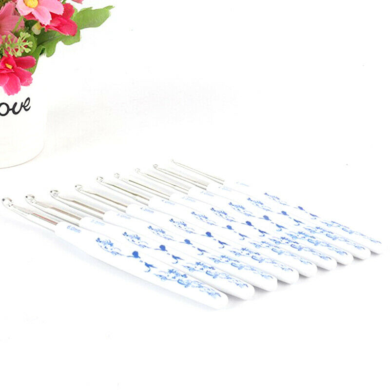9pcs/Set Crochet Hooks Kit Scarf Knitting Needle Sweater Weave Craft Gi.l8