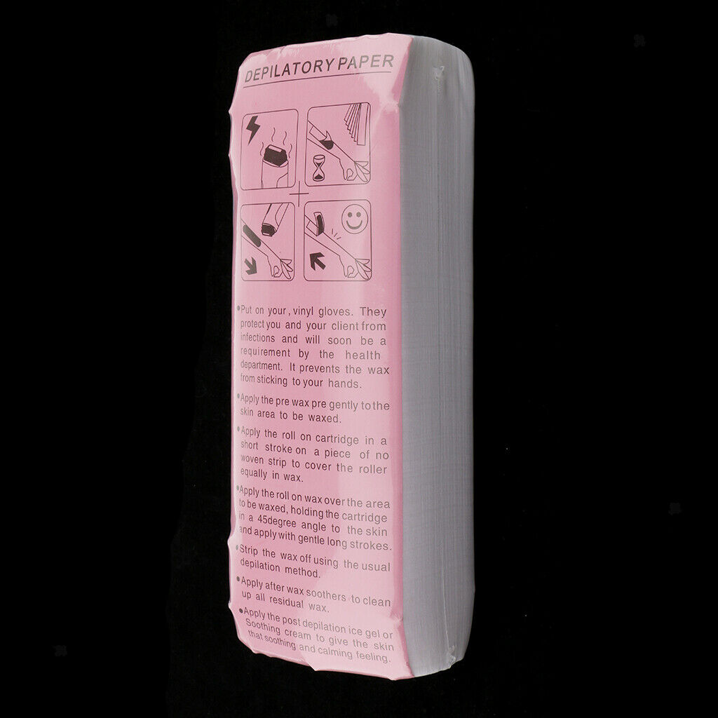 Home Salon Women Men Hair Removal Depilatory Wax Strips Waxing Tools 100 Counts