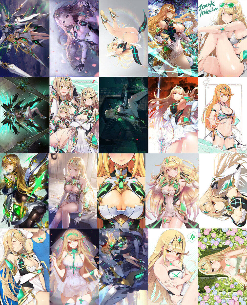 20 cards Xenoblade Chronicles 2 Hikari Card Paster Card Stickers