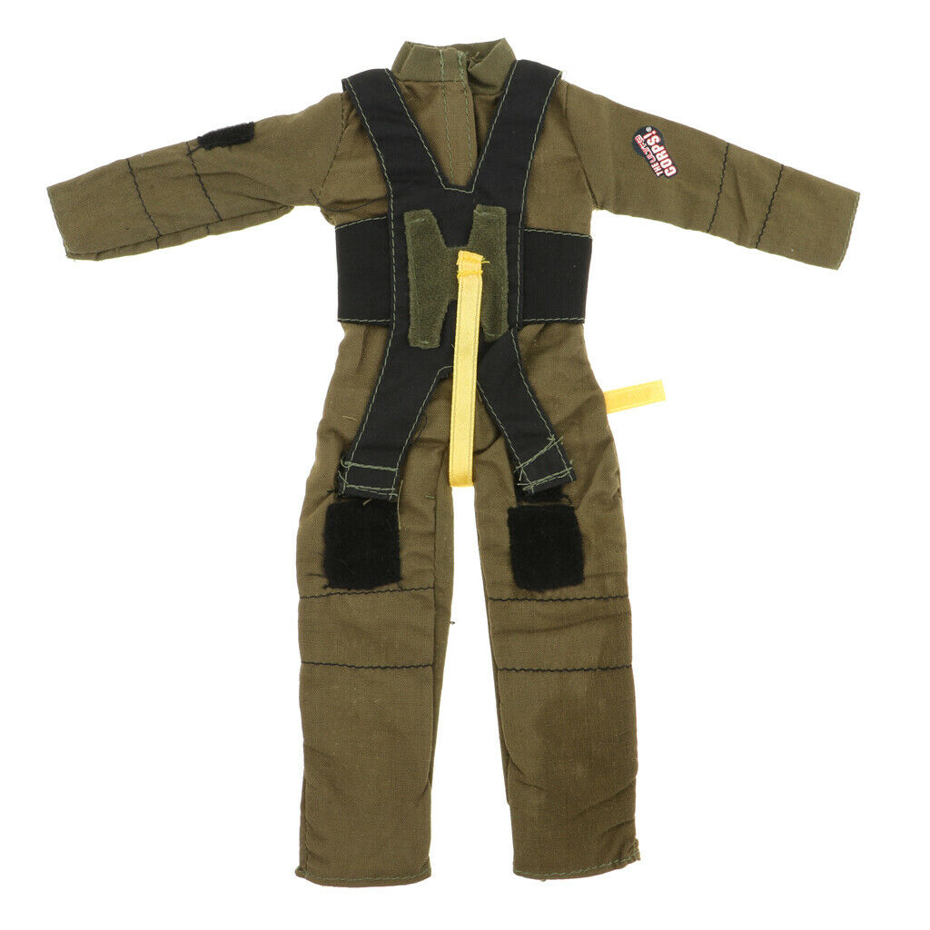 1/6 Fashion Fireman Clothes Firfighter Uniform Suit Jumpsuits For 12inch Soldier