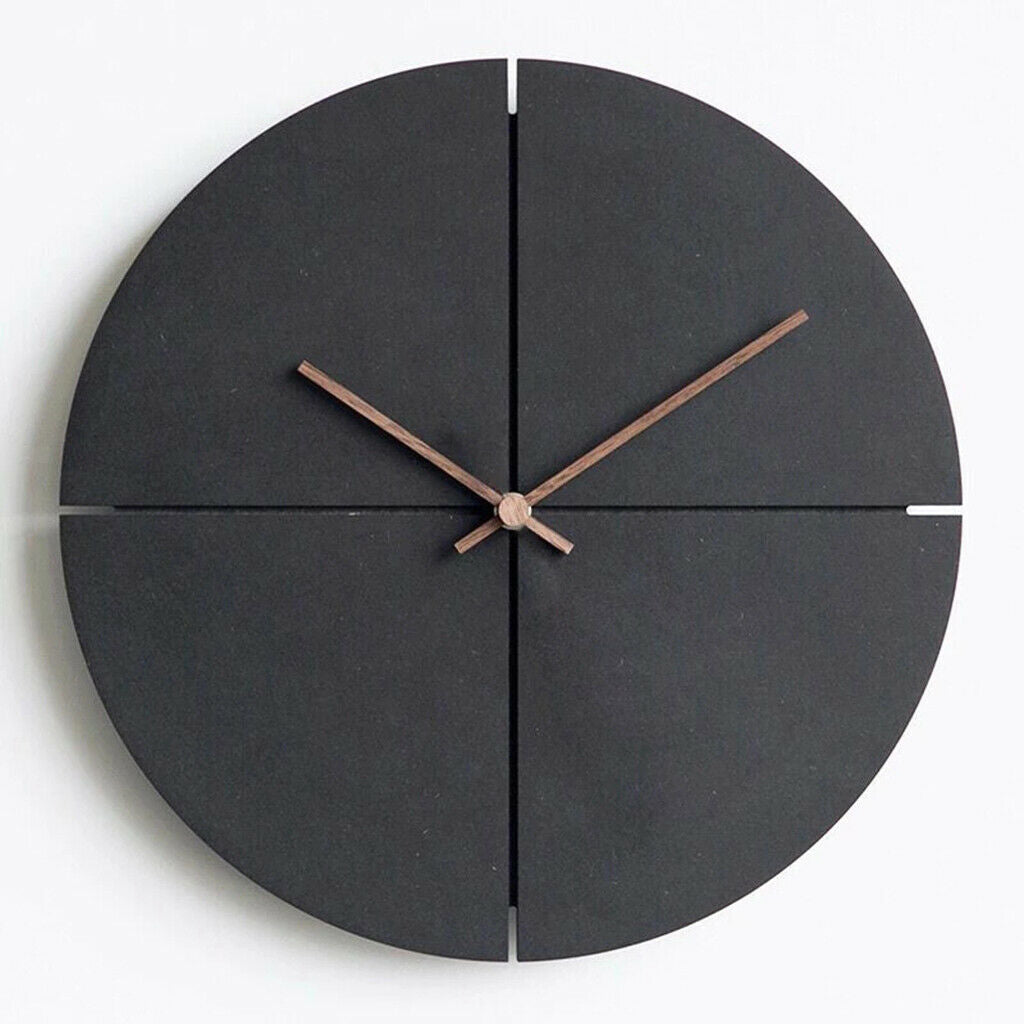 Minimalist Wooden 11" Wall Clock Silent Hanging Watch Home Decor Ornament