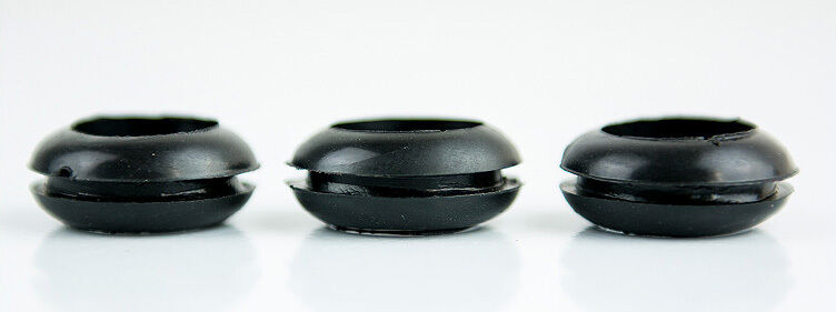 Black 8mm x 15.0mm Rubber Cable Wire Cord Grommets 50 Pcs