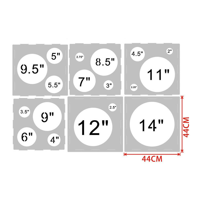 11 Holes 2-10inch Balloon Sizer Box Measurement Tool for Birthday Wedding Party