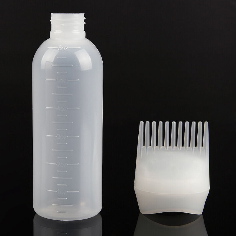 6oz Hair Dye Bottle Applicator Comb Dispensing Salon Hair Coloring Dyeing .l8