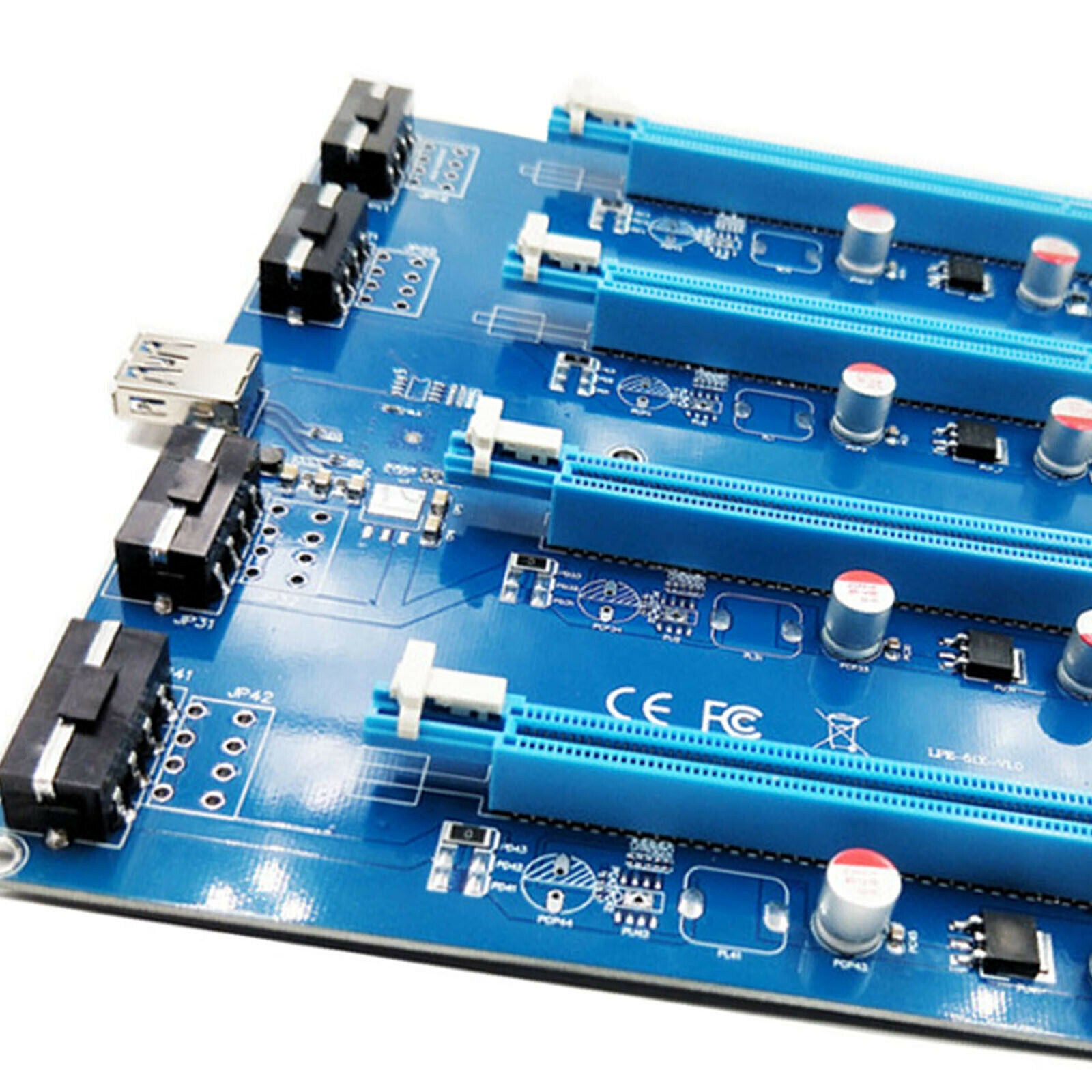 PCI-E Riser Card Slot PCIE for Linux/XP/Windows7/8/8.1/10 Replacement 1pc