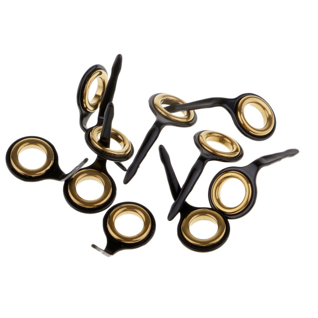 10x Sea Pole Fishing Casting Rod Guides Parts Line Rings DIY Rod Repair Kits