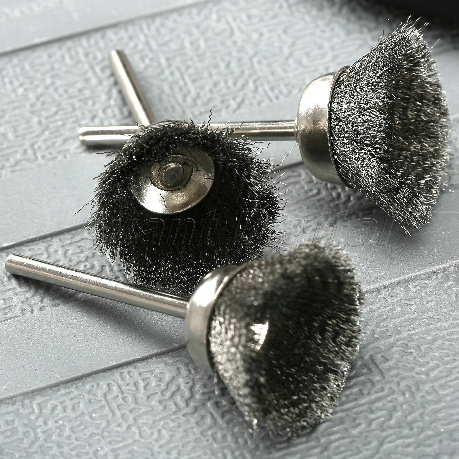 20Pcs  Steel Wire Cup Polishing Wheel Brushes 1/8" Shank Grinder Rotary Tools