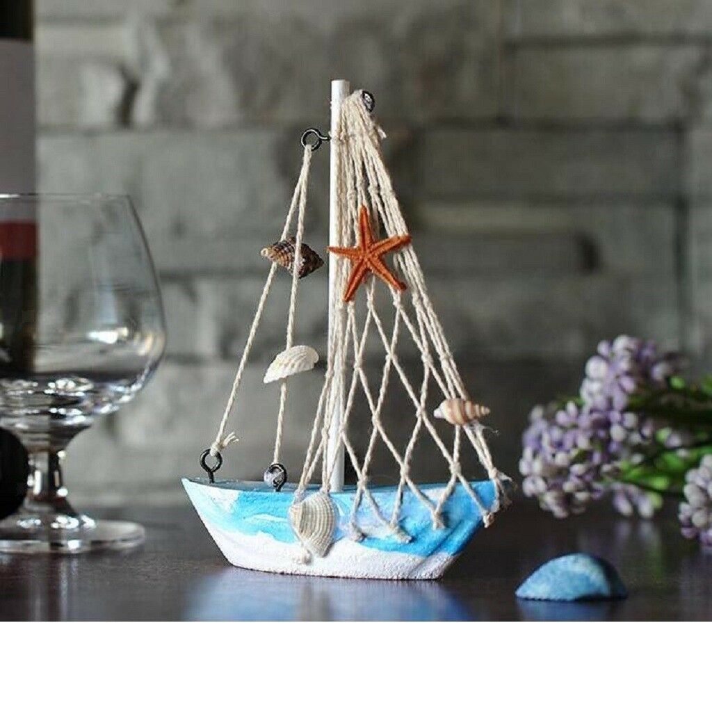 Fishing Net Sailing Nautical Wood Ornaments Mediterranean-style Home Decor#1