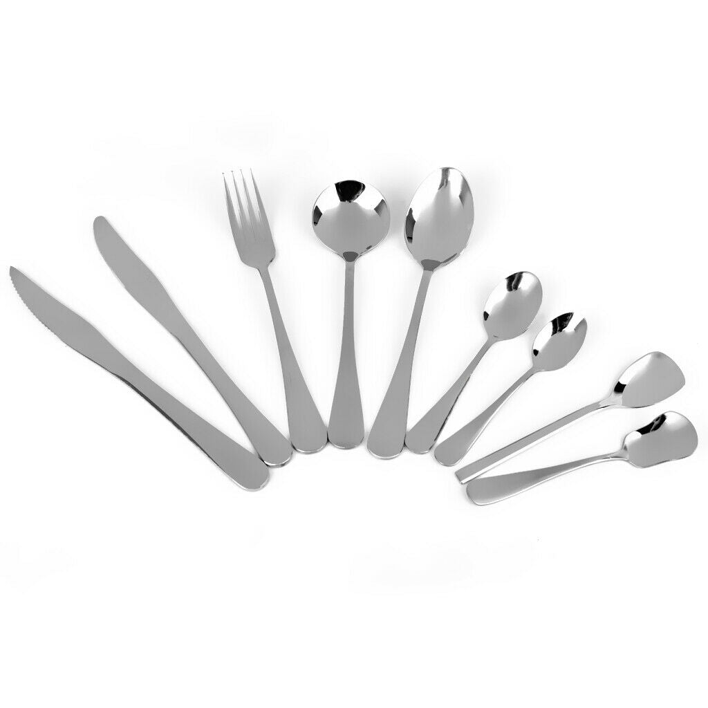 Magideal Long Handle Stainless Steel Soup Dining Spoon for Kitchen Tableware