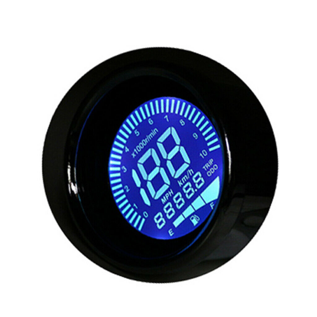 Motorcycle Multifunction Odometer Tachometer Fuel Level Gauge LED Indicator