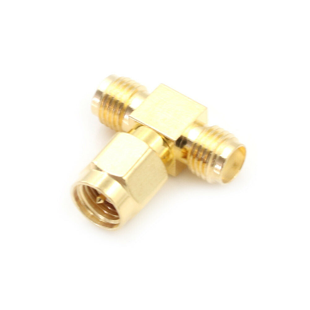 1xAdapterRP-SMA Female Plug To Two RP-SMA Male Jack T Triple1F2M RF Conne.l8