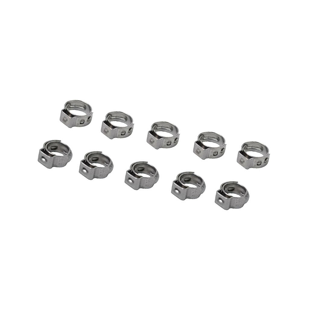 10 Pieces Single Ear O Clips Clamps Coolant Air Hydraulic Hoses 7.8mm-9.5mm