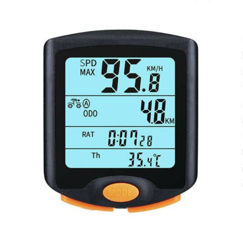 Bike Computer Wireless Motorcycle Bicycle LCD Odometer Speedometer w/ Back light