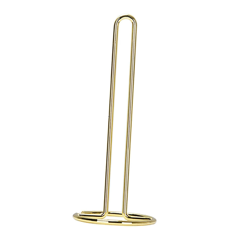 Stainless Steel Standing Paper Towel Holder for Kitchen Bathroom Golden