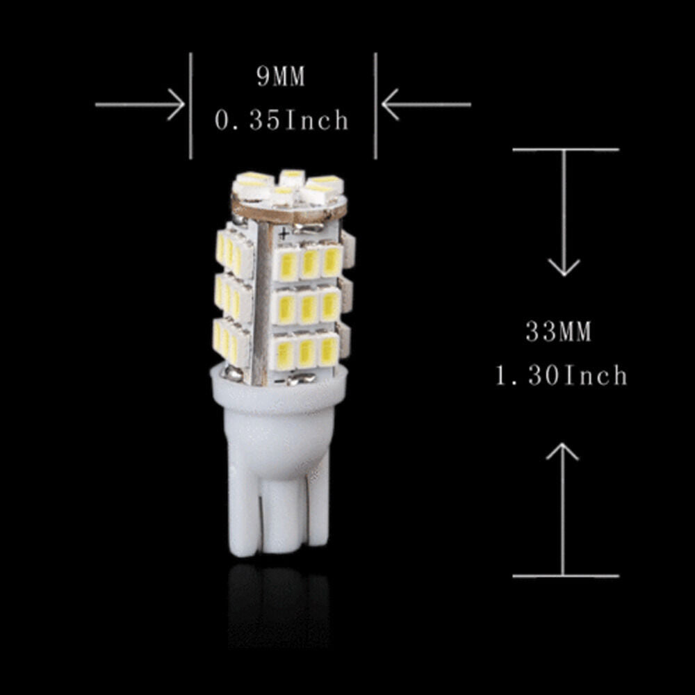 2PCS T10 Cool White Car 42SMD Backup Reverse LED Light Bulb 921 912 906 168 W5W