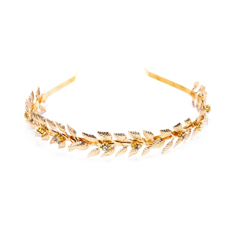 Women Leaf Hairband Headband Headpiece Bridal Wedding Tiara Hair Accessor.l8