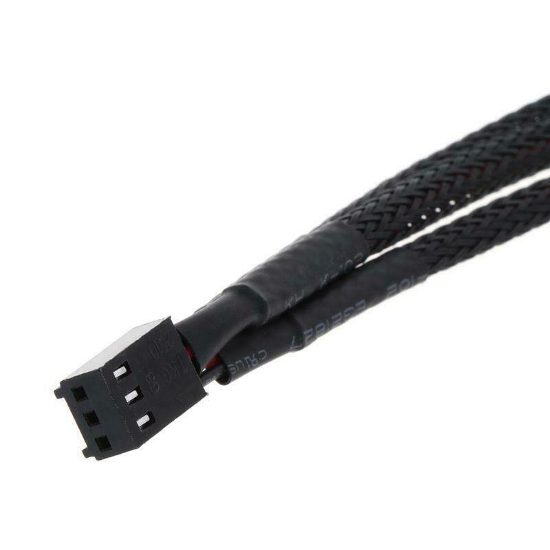 12V 30CM 3Pin Fan PWM 1 to 3 Way Power Supply Extension Cable Y Splitter Port