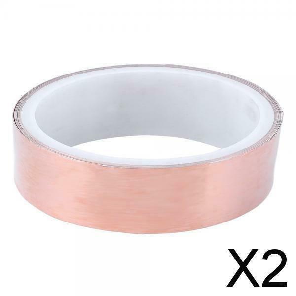 2X 1 Pcs Slug Tape Copper Slug Band Snail Barrier 2cm × 4m For Guitars