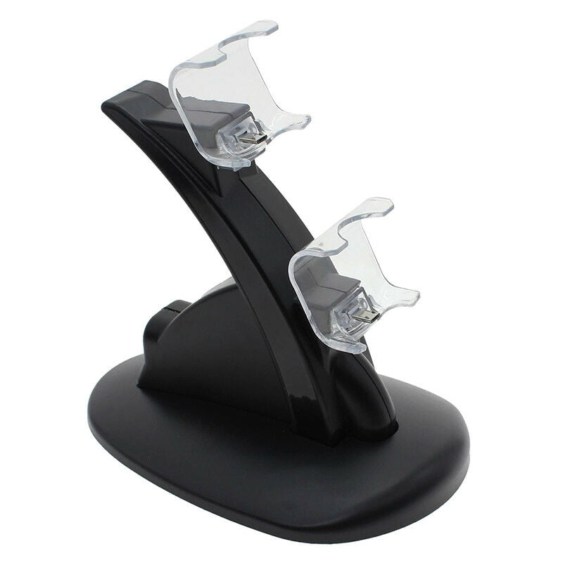 Dual USB Controller Charger Charging Stand Station Dock for PS4 Dualshock LED SJ