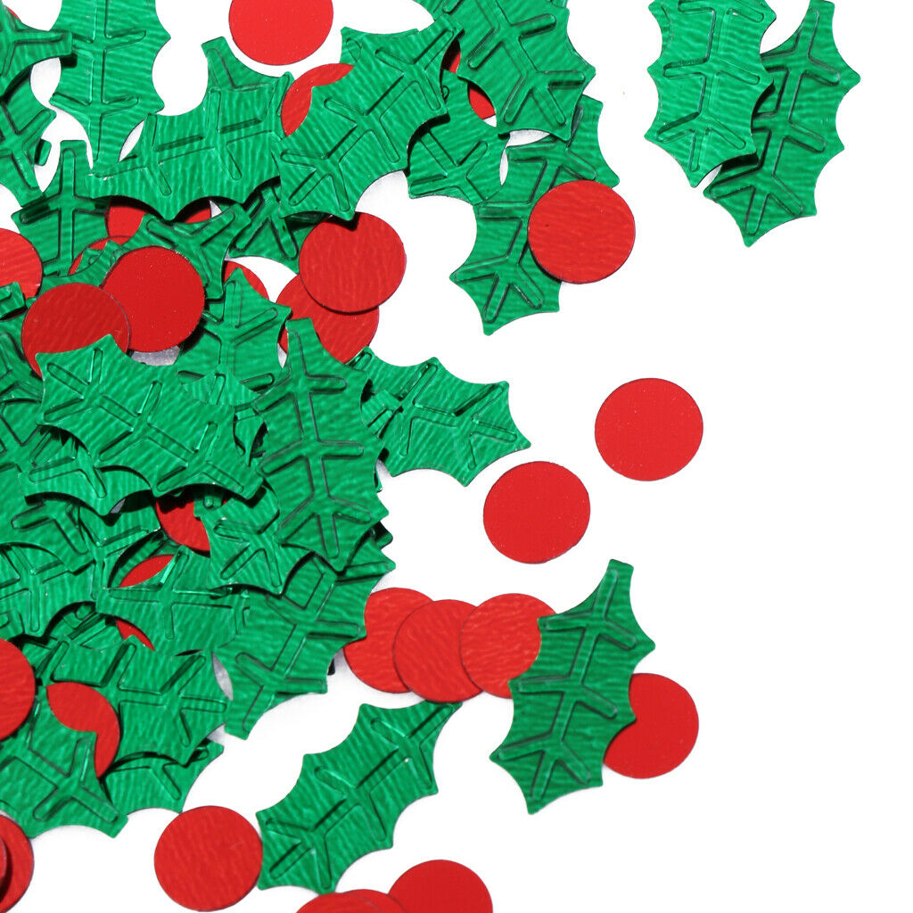 Christmas     Table     Confetti     Xmas     Party     Green     Holly     Red