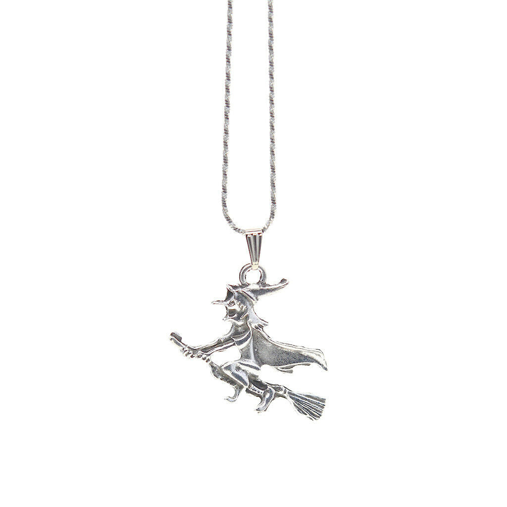 20Pcs Witch on Broomstick Halloween Charms DIY Choker Necklace Jewelry Craft
