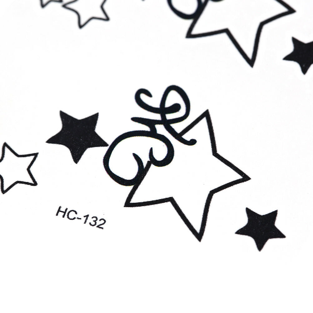 Cute Waterproof Star Arm Temporary Tattoo Stickers Body Art Removable Tatoos BDA