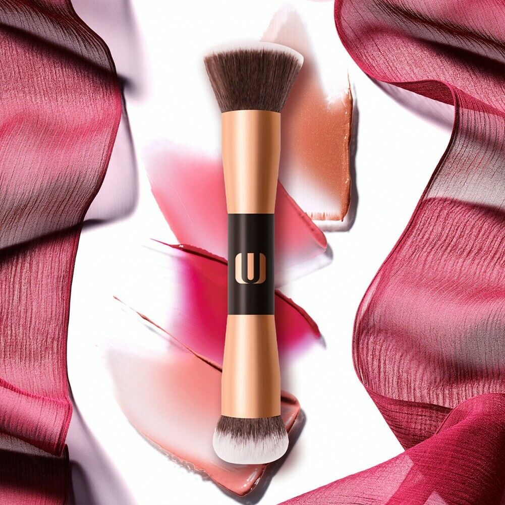 Double-headed portable makeup brush large powder brush loose powder blush brush