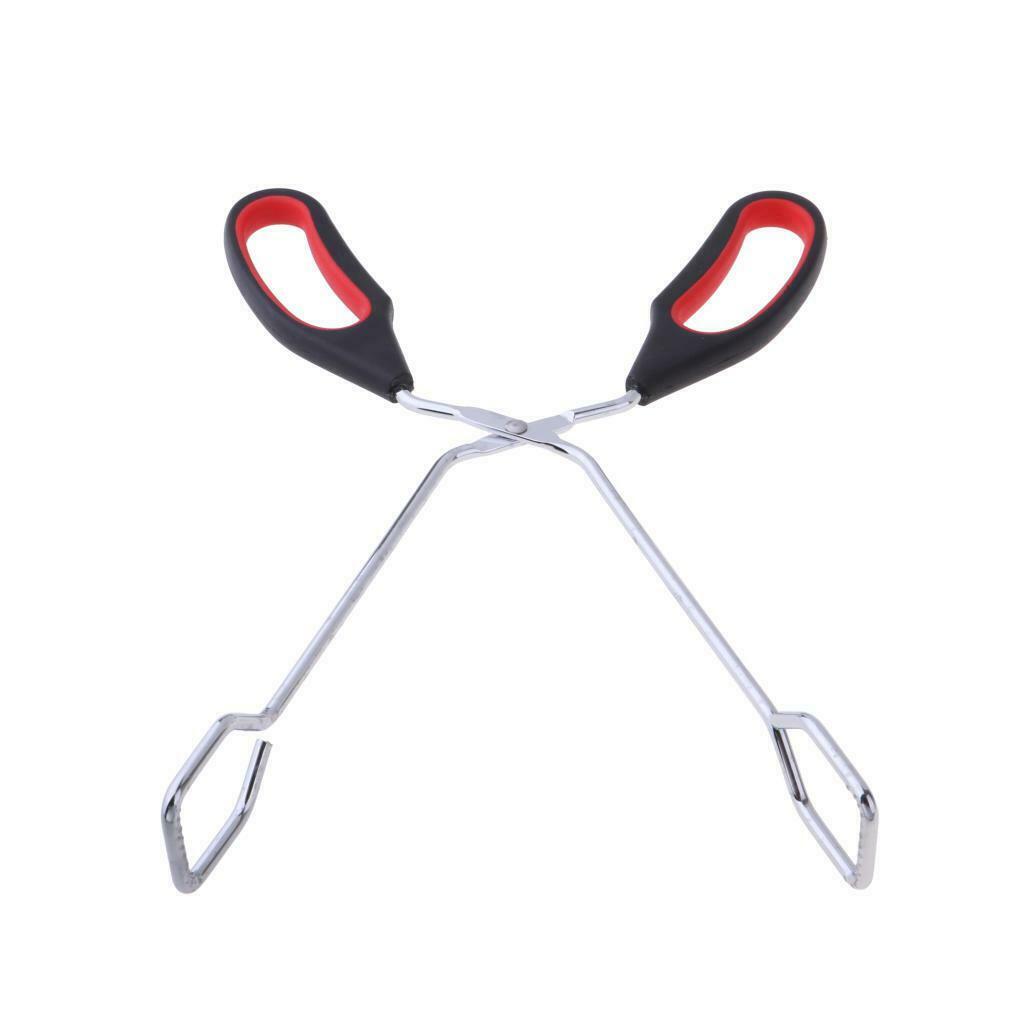 4 Pieces Stainless Scissor Kitchen Tong Cooking Food Bread Silicone Handle