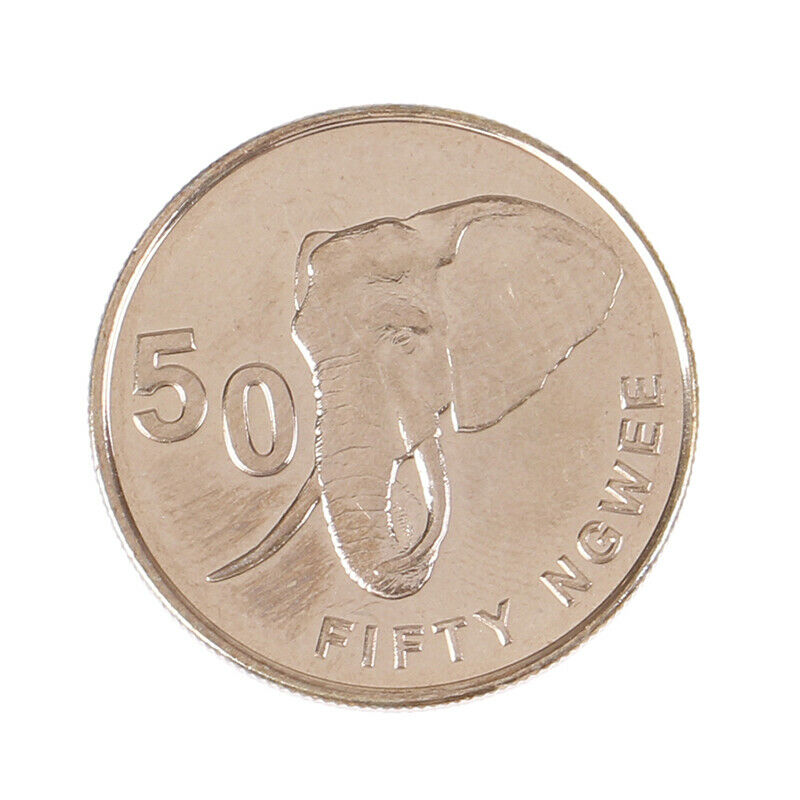 21mm Zambia 50 Ngwee Coin African Wild animal Collection of commemorative.l8