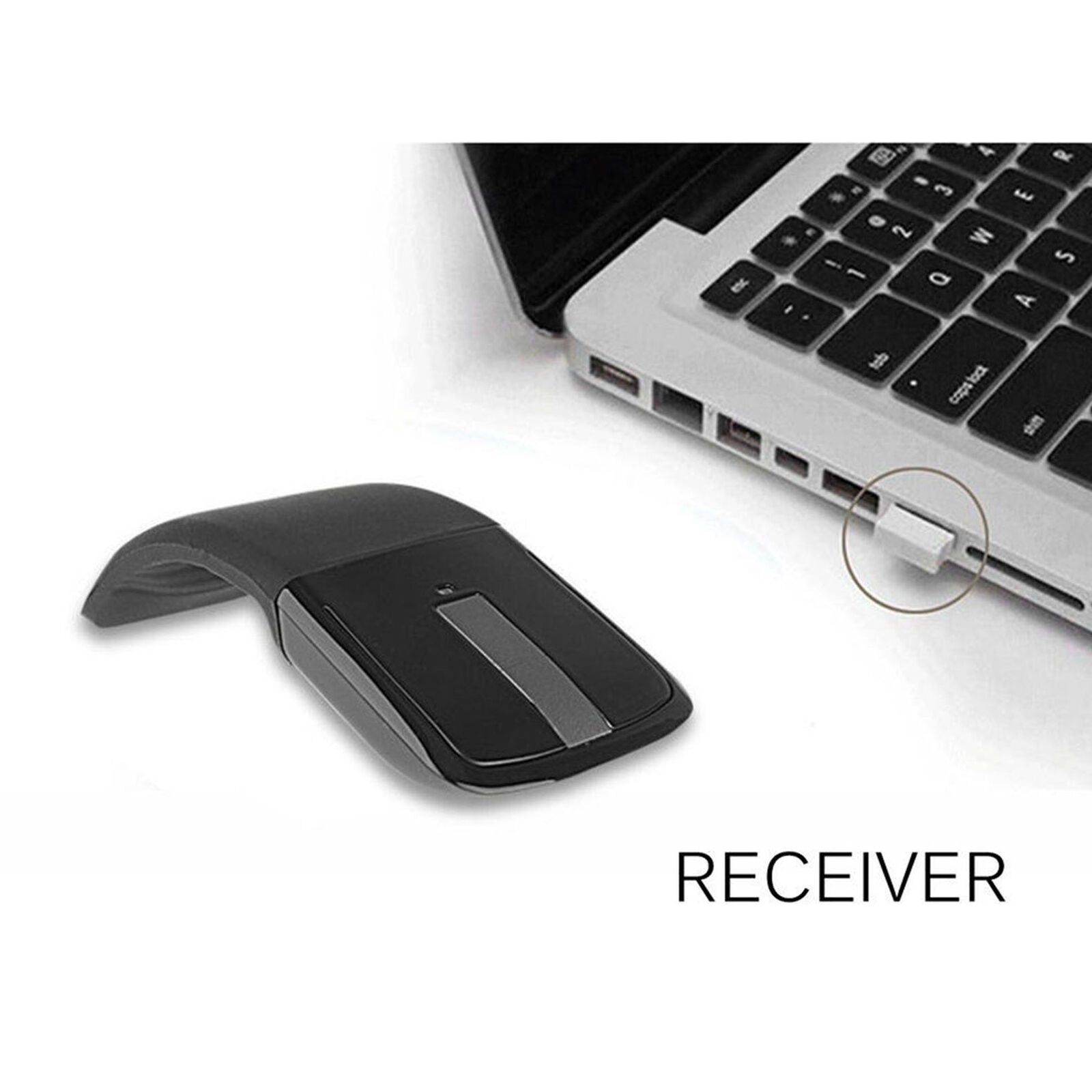 2.4Ghz Foldable Wireless Bluetooth Mouse Optical ARC Touch Computer Mice For PC