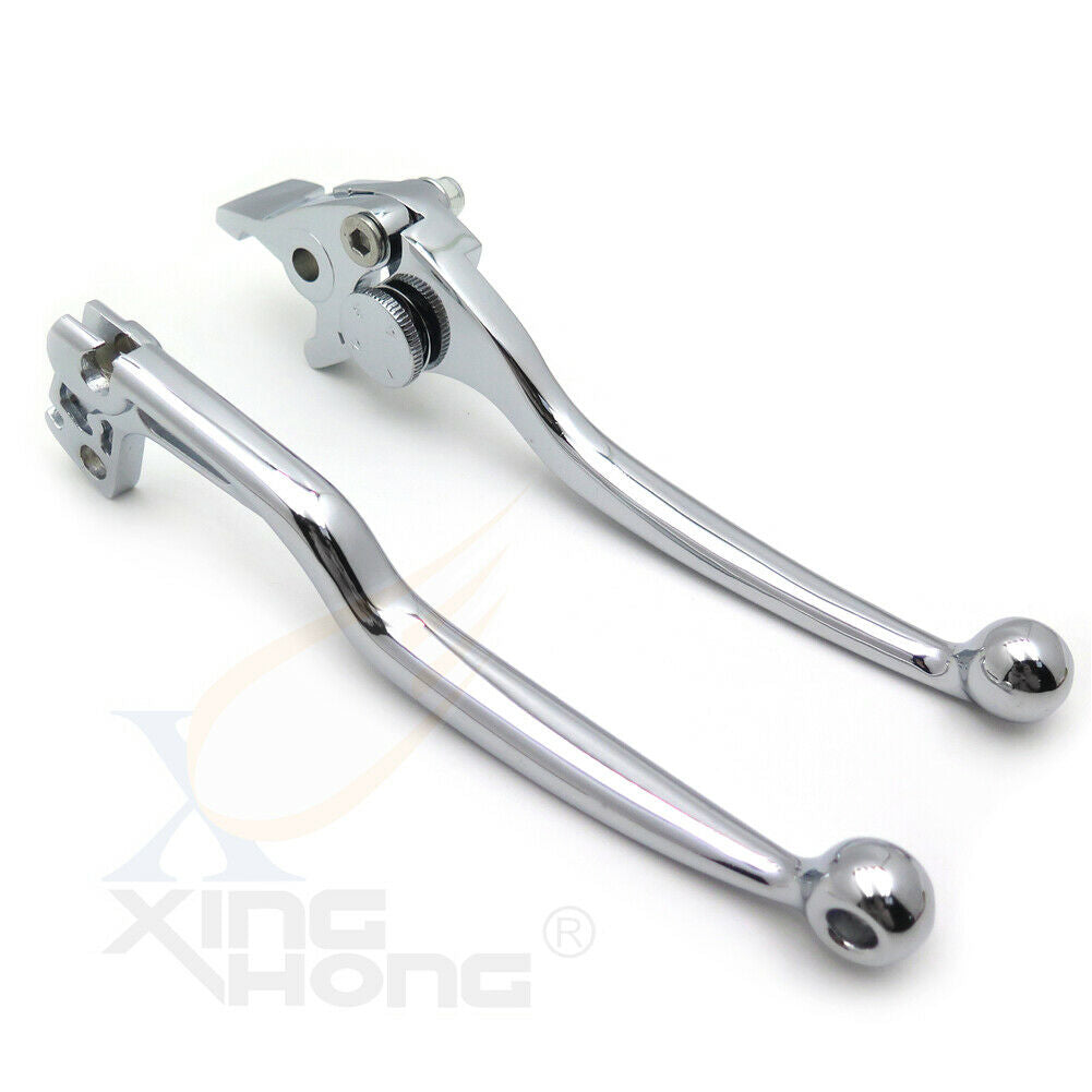 Brake Lever Clutch Hand Levers Chrome For Suzuki Gsxr 600 750 Katana SV650 S