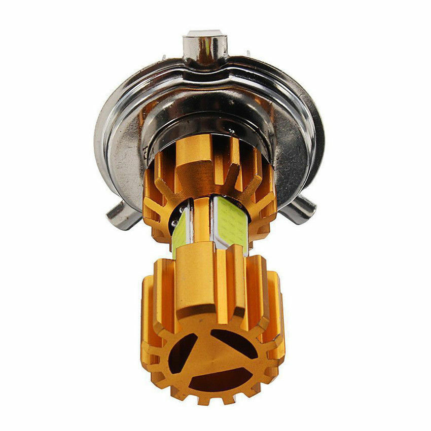 1pcs H4 18W LED 3 COB Motorcycle Headlight Bulb 2000LM 6000K Hi/Lo Beam Lights