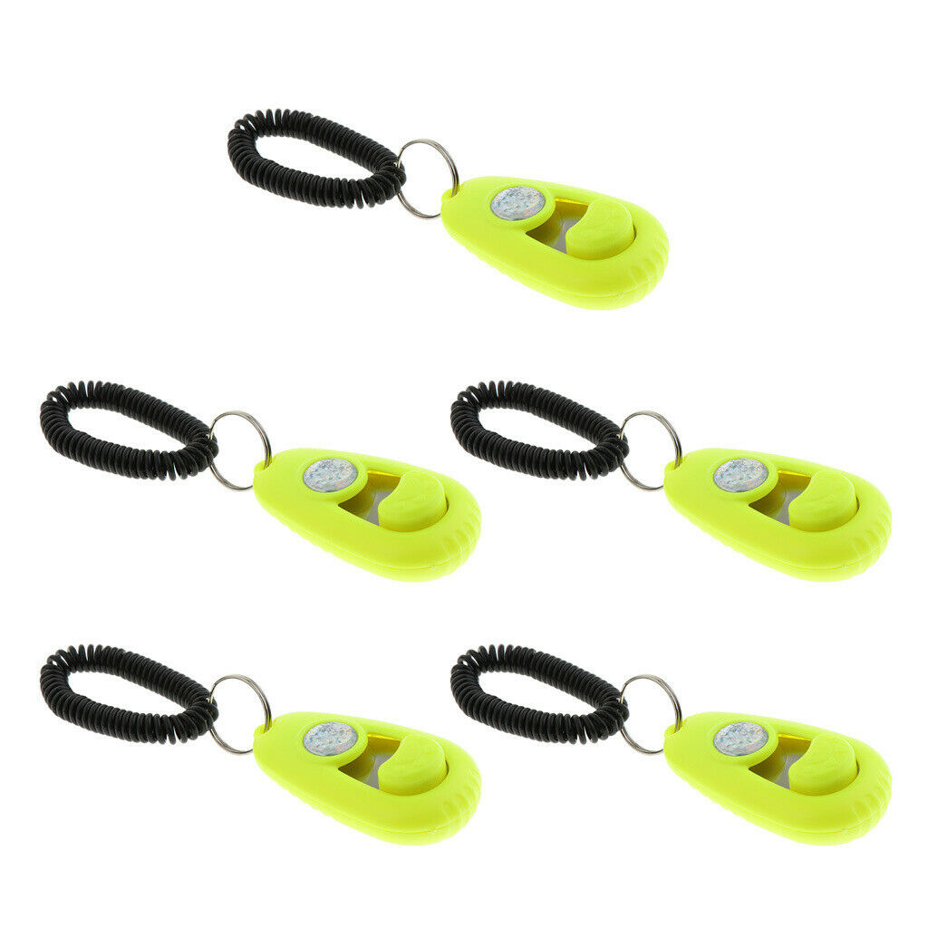Pet Tainer Whistle Easy Puppy Training Obedience Agility Keyring Yellow