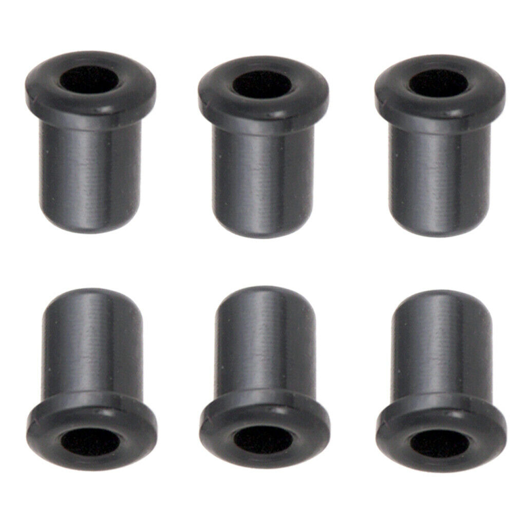 6pcs guitar string mounting rings through body sleeve for guitar black