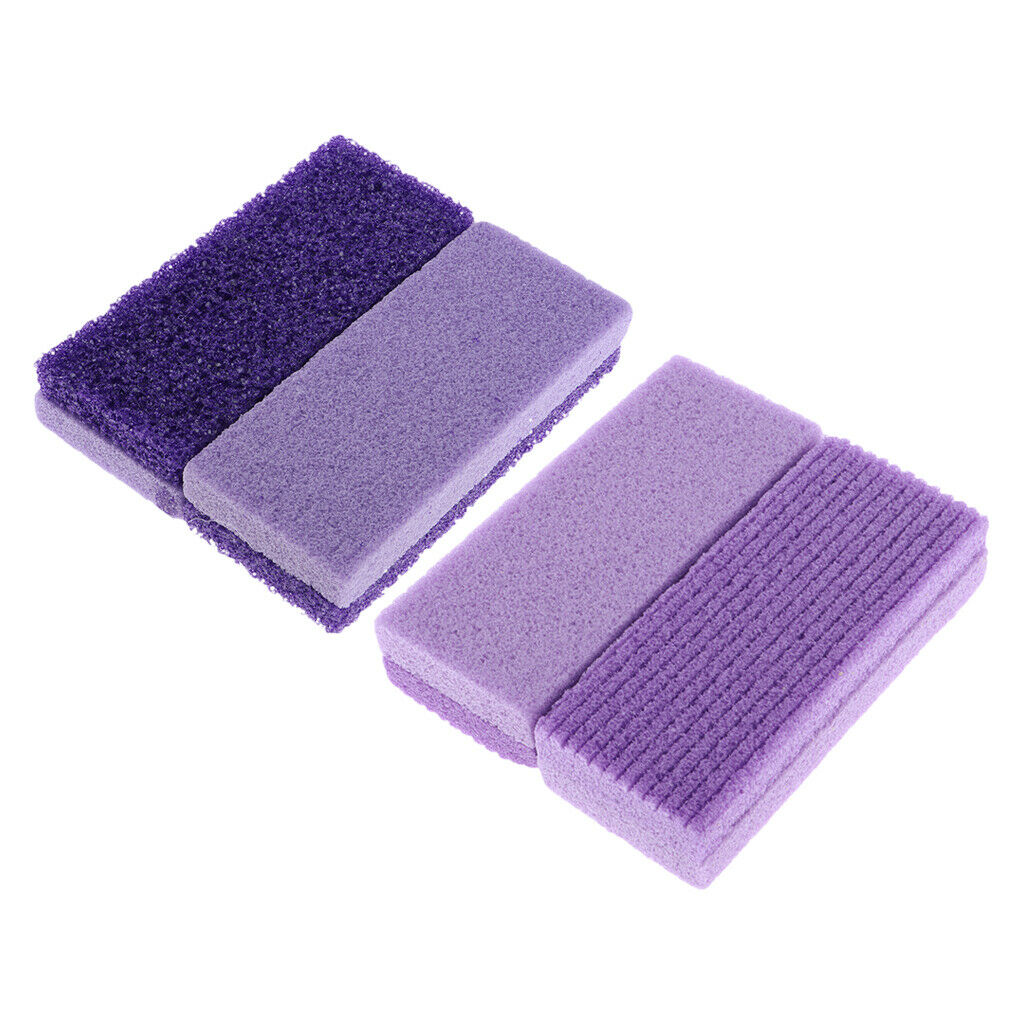 4 Pcs Professional Double Sided Pumice Stone Best Feet Files Pedicure Scrubber