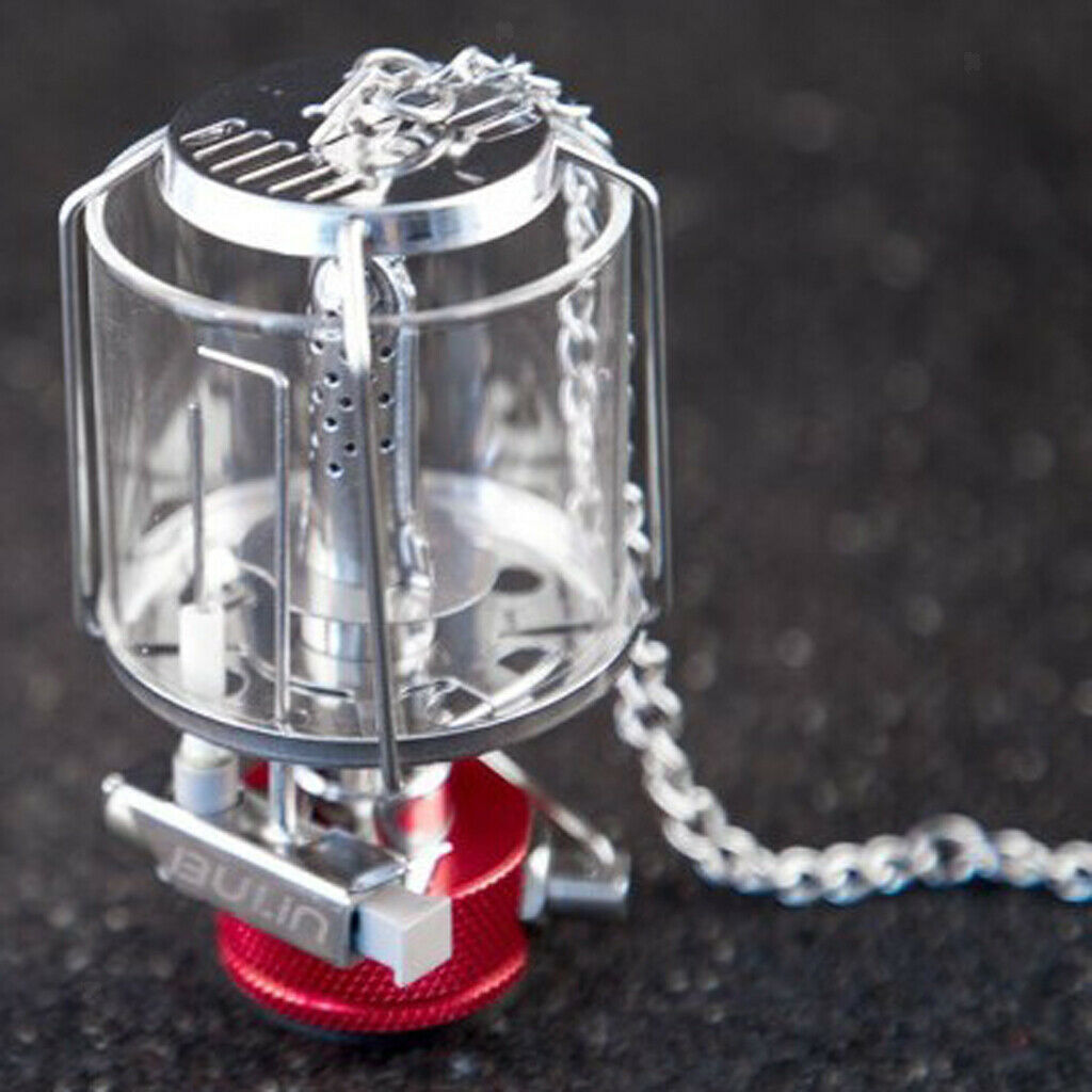 Portable Camping Picnic Gas Lantern Mini Hanging Glass Lamp Night Lights