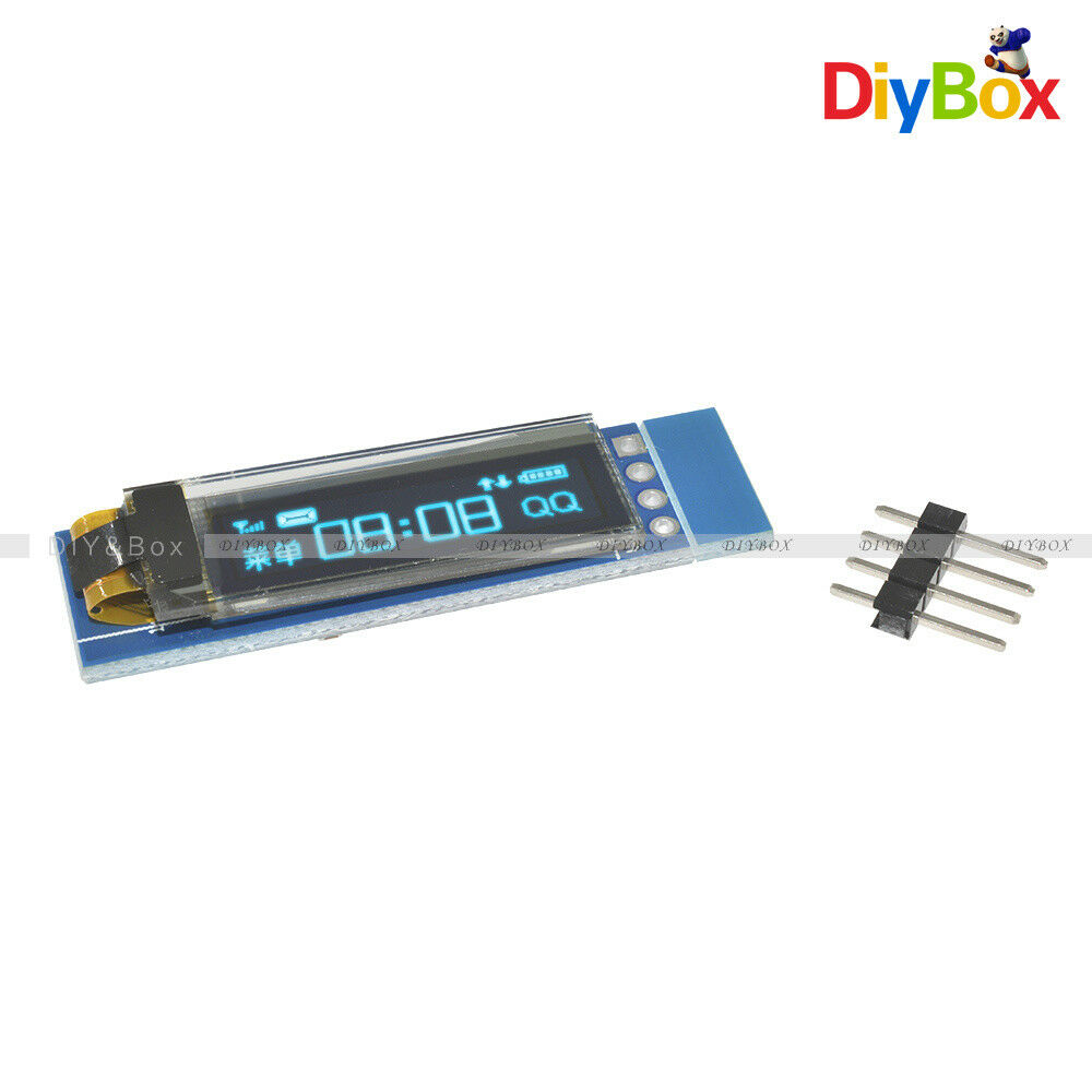 0.91" IIC I2C SPI 128x32 Blue OLED LCD Display Module DC3.3V 5V For PIC Arduino