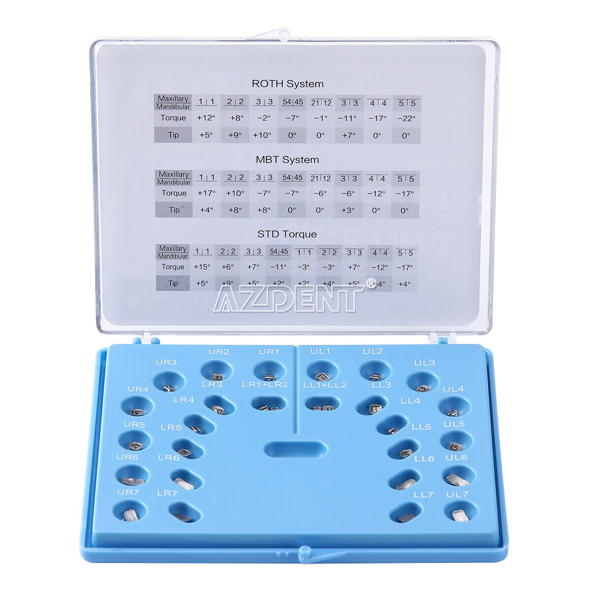 3X AZDENT Dental Orthodontic Self-Ligating Brackets Roth.022 Movable Hook 3 4 5