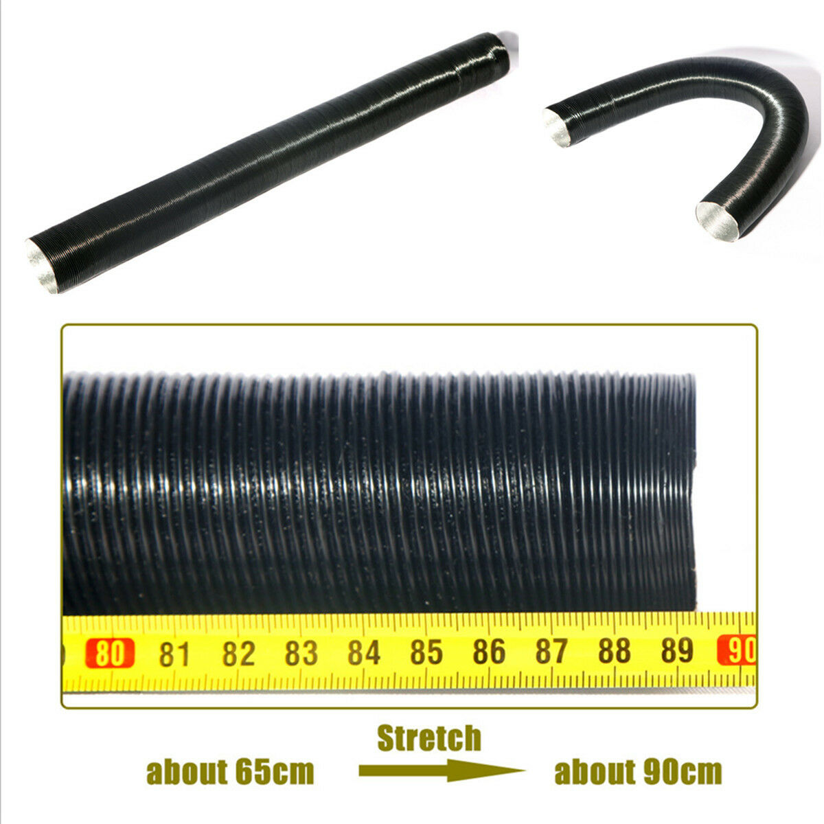 60mm Flexible Corrugated Air Intake/Outlet Pipe For Car Truck Eberspacher Heater