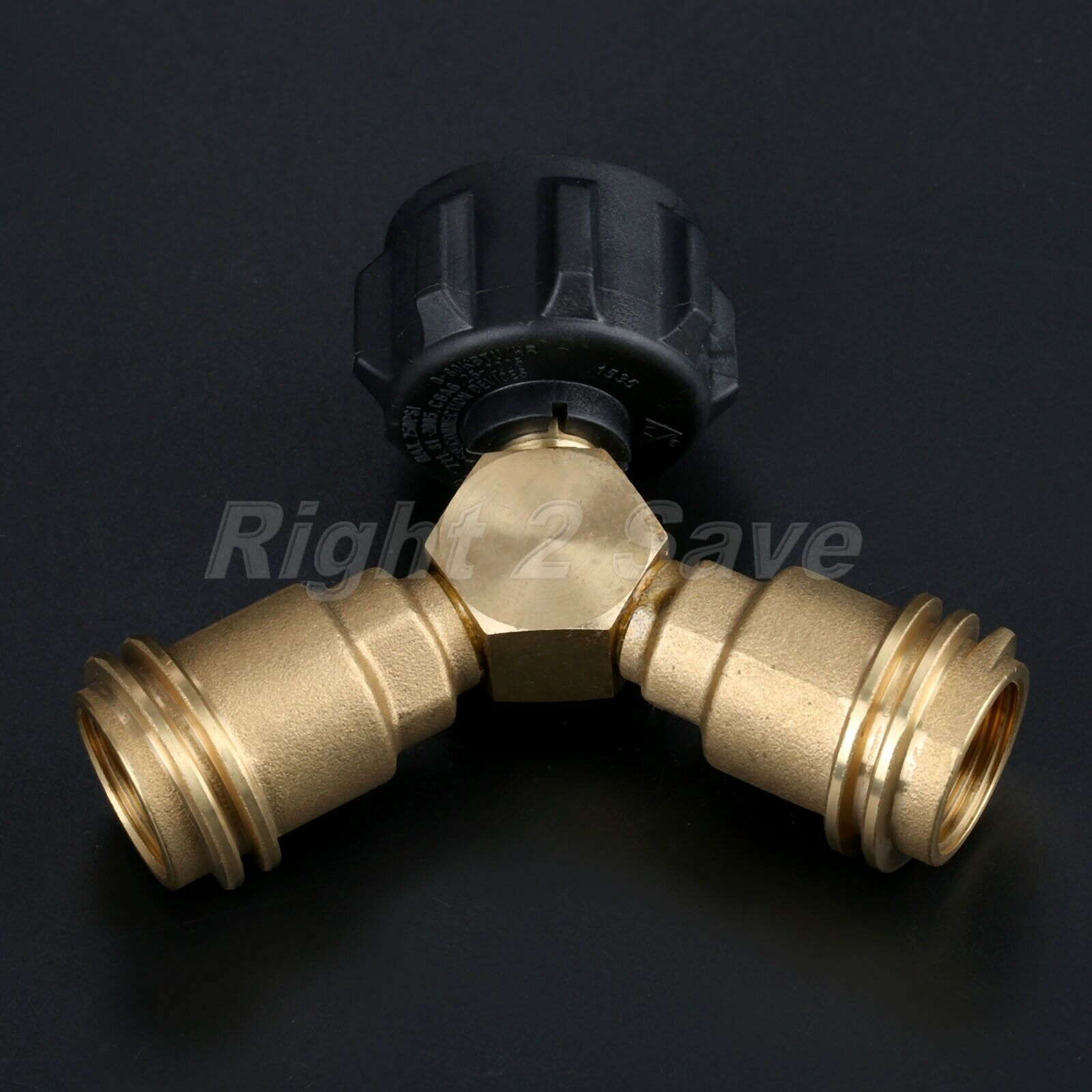 Outdoor Camping QCC1/POL Propane Y-Splitter Tee Adapter Connector Connects Valve