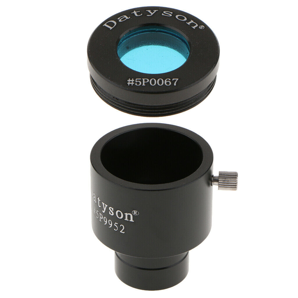 Metal 0.965" to 1.25" Telescope Eyepiece Adapter 24.5mm to 31.7mm + Filter