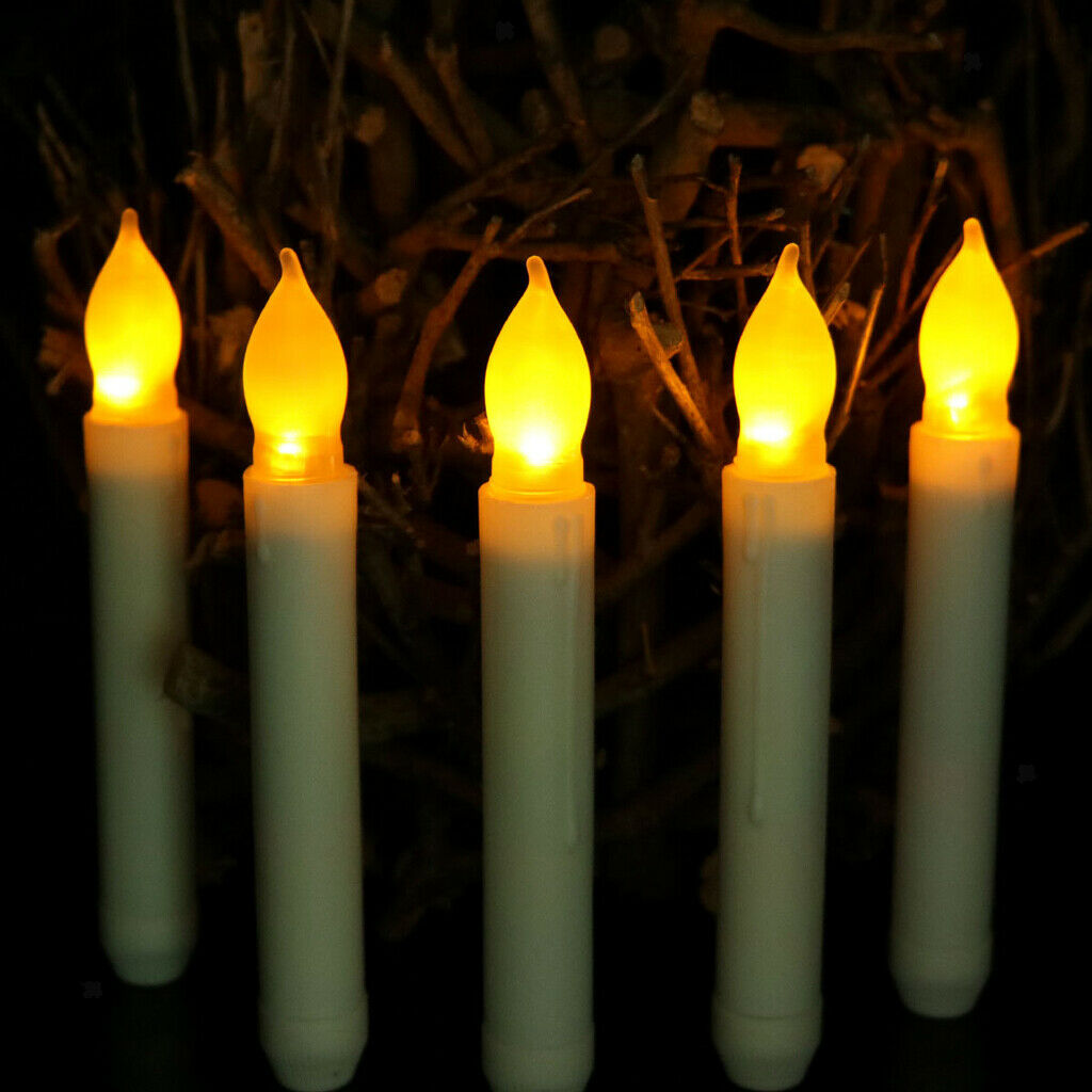 20 x Battery Powered Long LED Candle Flameless Flicker Candle for Home Decor