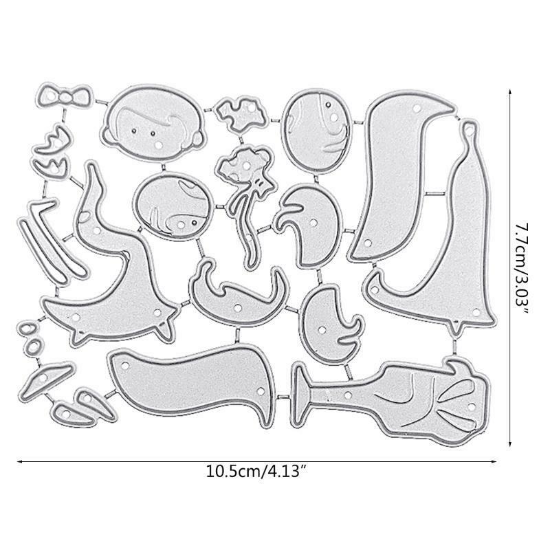 Wedding Couple Series Mould Embossing Stencil DIY Printing Steel Mould