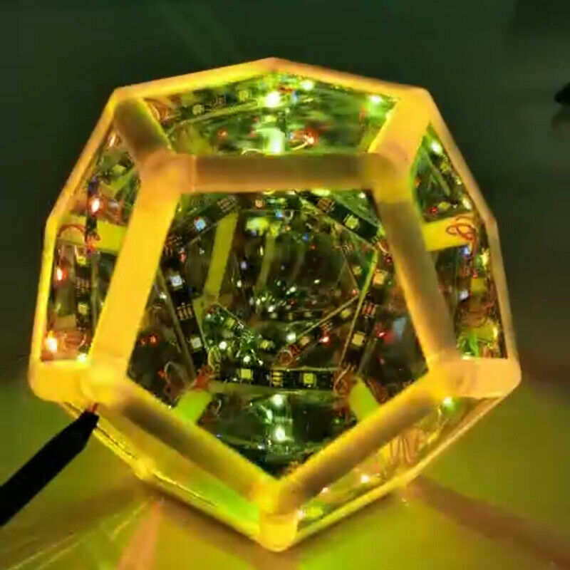 Infinity Dodecahedron Creative Cool Color Art Light Night Light Christmas Light