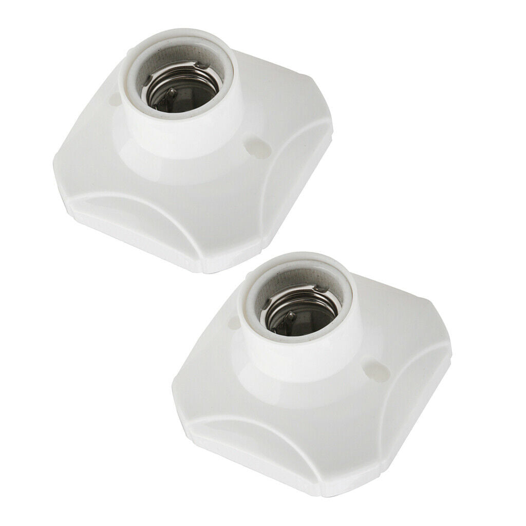 2 Piece E27 Lamp Holder Lamp Holder Screw Porcelain Bulb Easy Support