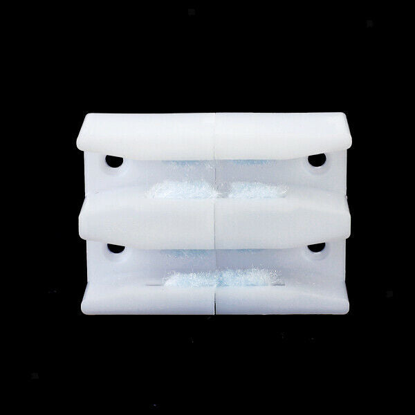 3-part Sliding Door Panels Lower Guide ABS Shower Door Post Guide, Color White