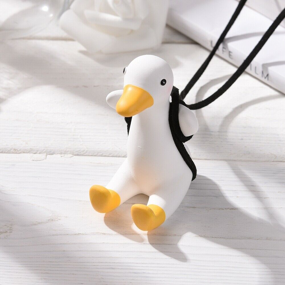 1x Cute Swing Duck Car Hanging Ornament Interior Rearview Mirrors Charms Pendant